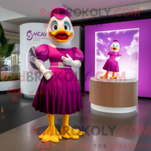 Magenta Muscovy Duck mascot...