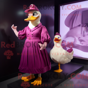 Magenta Muscovy Duck mascot...