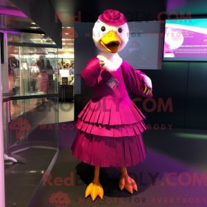 Magenta Muscovy Duck maskot...