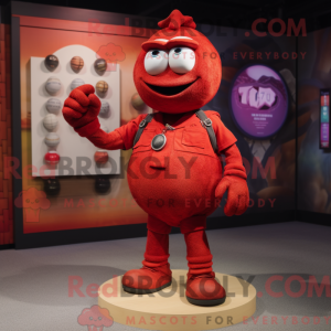 Red Grenade mascot costume...