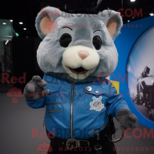 Blå chomik maskot drakt...