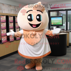 Peach Bagels mascot costume...