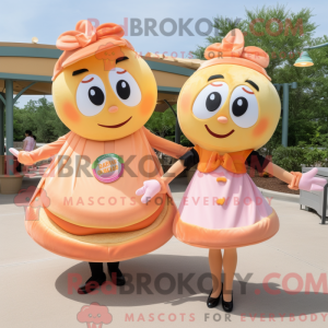 Peach Bagels maskot kostume...