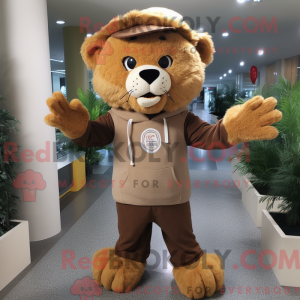 Brun løve maskot kostume...