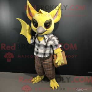 Lemon Yellow Bat mascot...