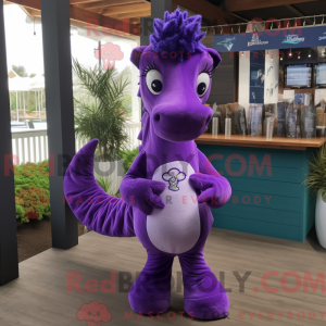 Lilla Sea Horse maskot...