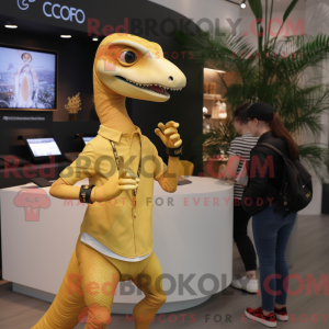 Gold Coelophysis mascot...