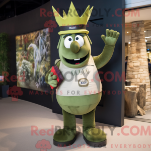 Olive King maskot kostume...