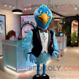 Sky Blue Turkey mascot...