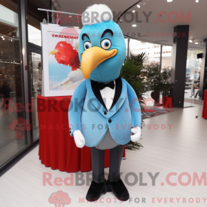 Sky Blue Tyrkiet maskot...
