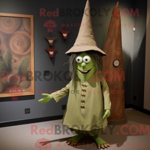 Olive Witch S Hat mascot...