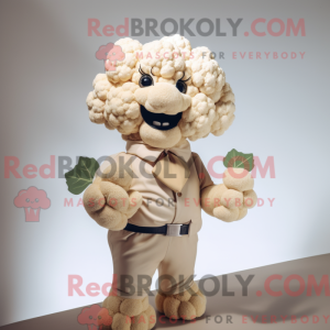 Beige Cauliflower mascot...