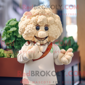 Beige Cauliflower mascot...