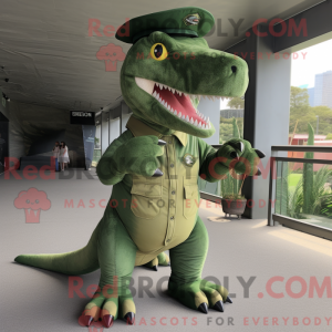 Green T Rex mascot costume...