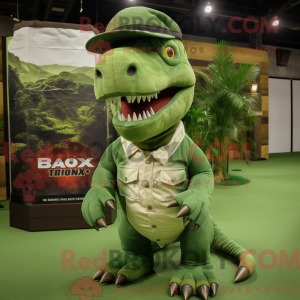 Green T Rex mascot costume...