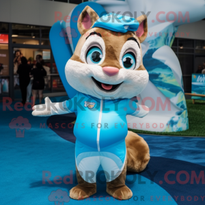 Sky Blue Chipmunk maskot...