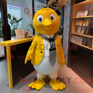 Gul Penguin maskot drakt...