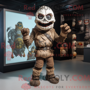 Brown Undead mascot costume...