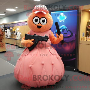 Peach Sniper mascot costume...