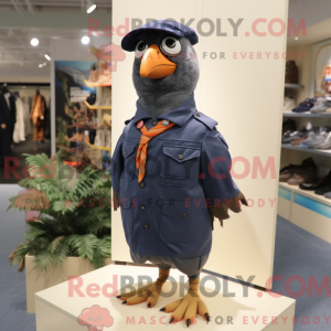 Navy Quail maskot kostume...