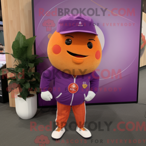 Lilla grapefrugt maskot...
