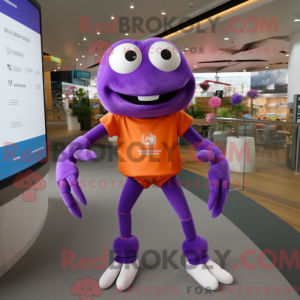 Purple Crab mascot costume...