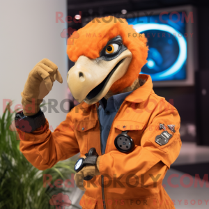 Orange Deinonychus mascot...