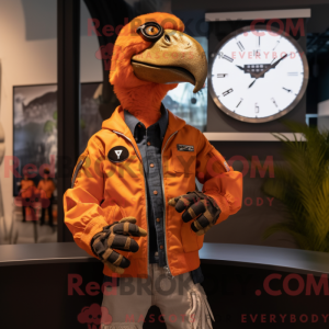 Orange Deinonychus maskot...