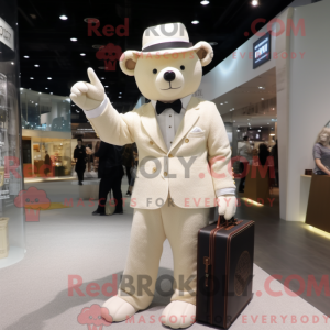 Cream Bear mascot costume...