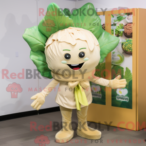 Tan Cabbage mascot costume...