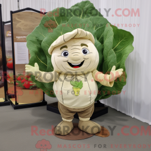 Tan Cabbage mascot costume...