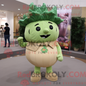 Tan Cabbage mascot costume...