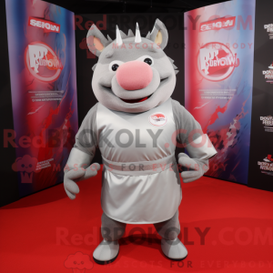 Silver So maskot kostume...