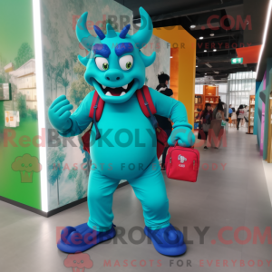 Turquoise Devil mascot...