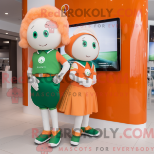 Peach Irish Flag mascot...