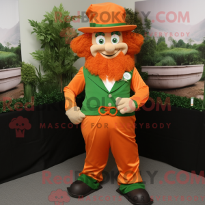 Orange Leprechaun mascot...