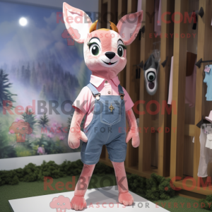 Pink Roe Deer mascot...