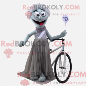 Gray Unicyclist mascot...