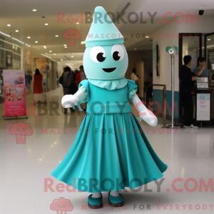 Teal Ice Cream mascot...