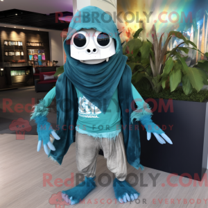 Teal Undead mascottekostuum...