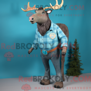 Turquoise Irish Elk mascot...