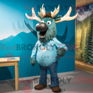 Turquoise Irish Elk mascot...