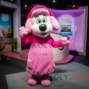 Pink Sheep maskot kostume...