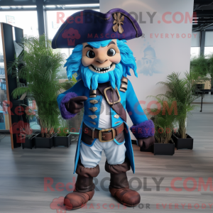Figura azul de máscara de...