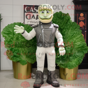 Grå Caesar Salad Maskot...