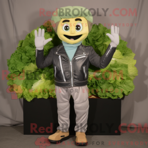 Grå Caesar Salat maskot...