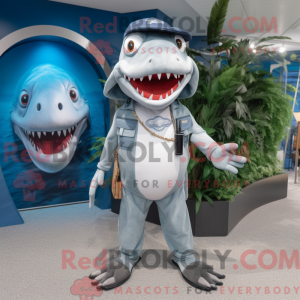 Gray Barracuda mascot...
