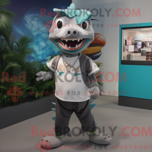 Gray Barracuda mascot...