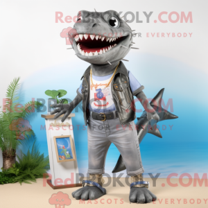 Gray Barracuda mascot...
