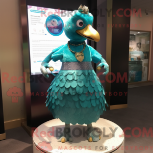 Teal Dodo Bird maskot...